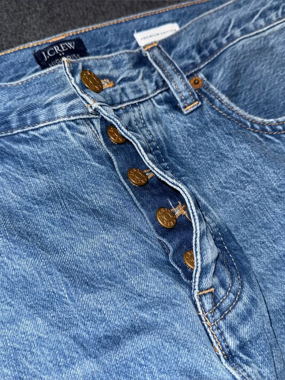 J.Crew Premium Edition High Rise Straight Leg Jeans Women’s 29 Button Fly BT081